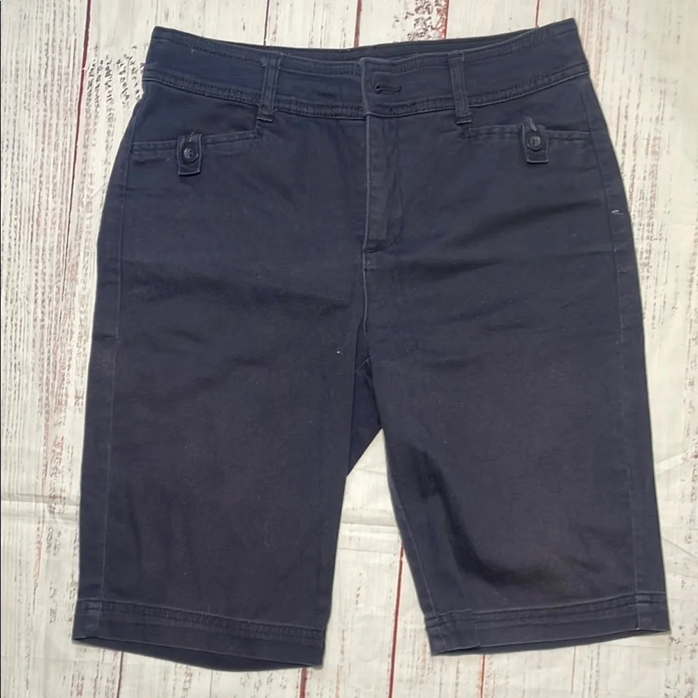 St. John's Bay Blue Flat Front Shorts